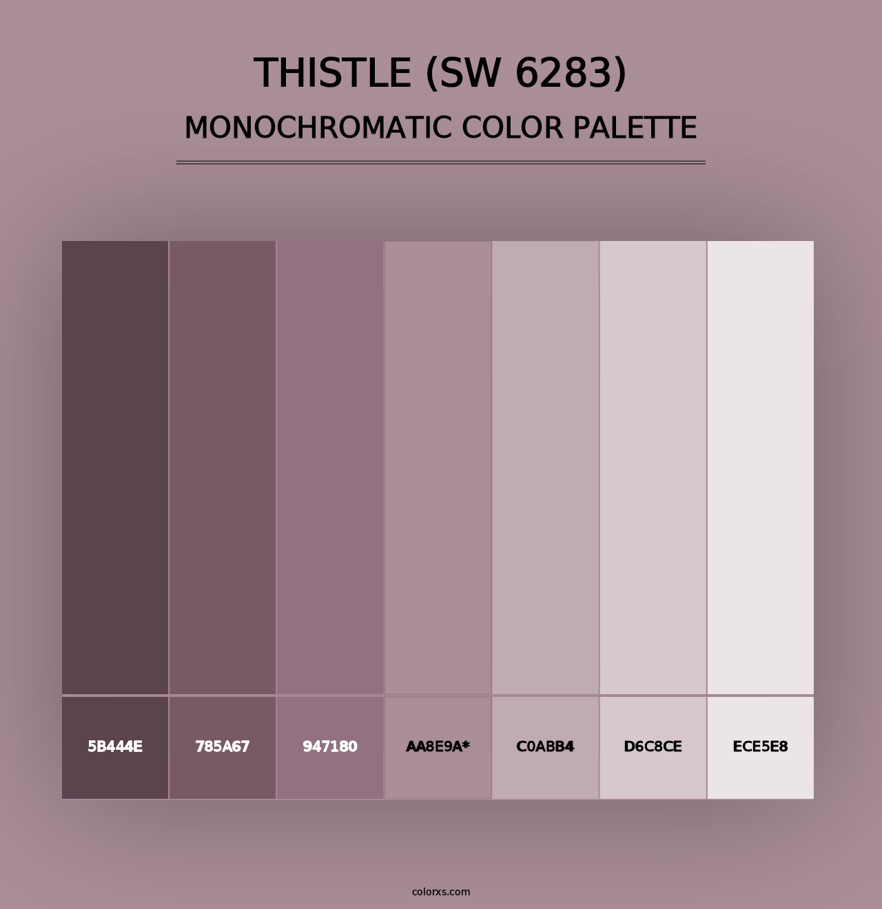 Thistle (SW 6283) - Monochromatic Color Palette