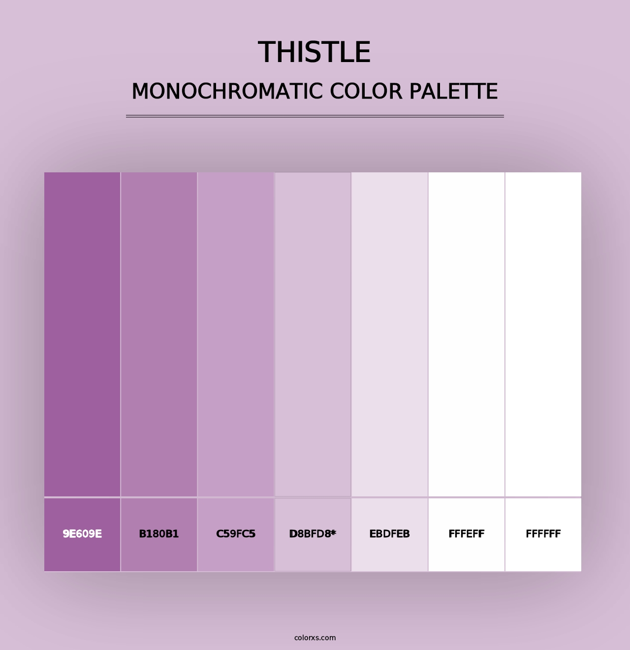 Thistle - Monochromatic Color Palette