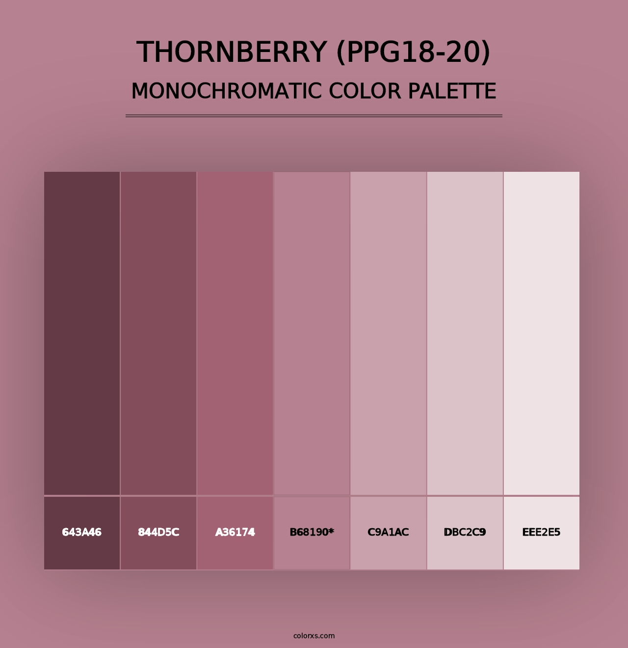 Thornberry (PPG18-20) - Monochromatic Color Palette