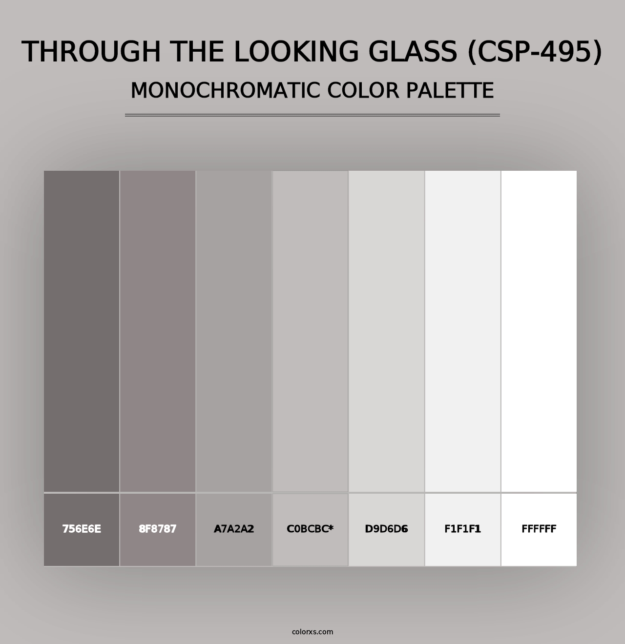 Through the Looking Glass (CSP-495) - Monochromatic Color Palette