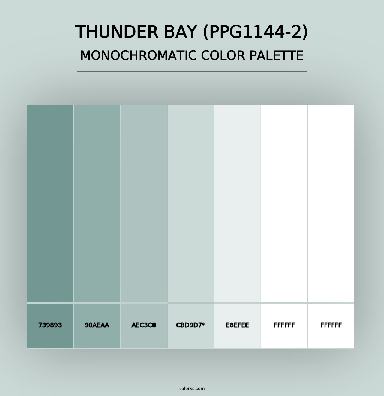 Thunder Bay (PPG1144-2) - Monochromatic Color Palette