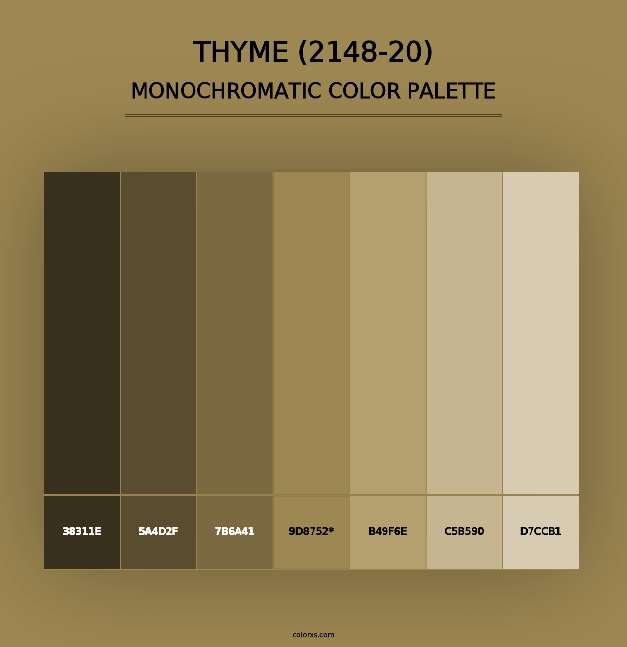 Thyme (2148-20) - Monochromatic Color Palette