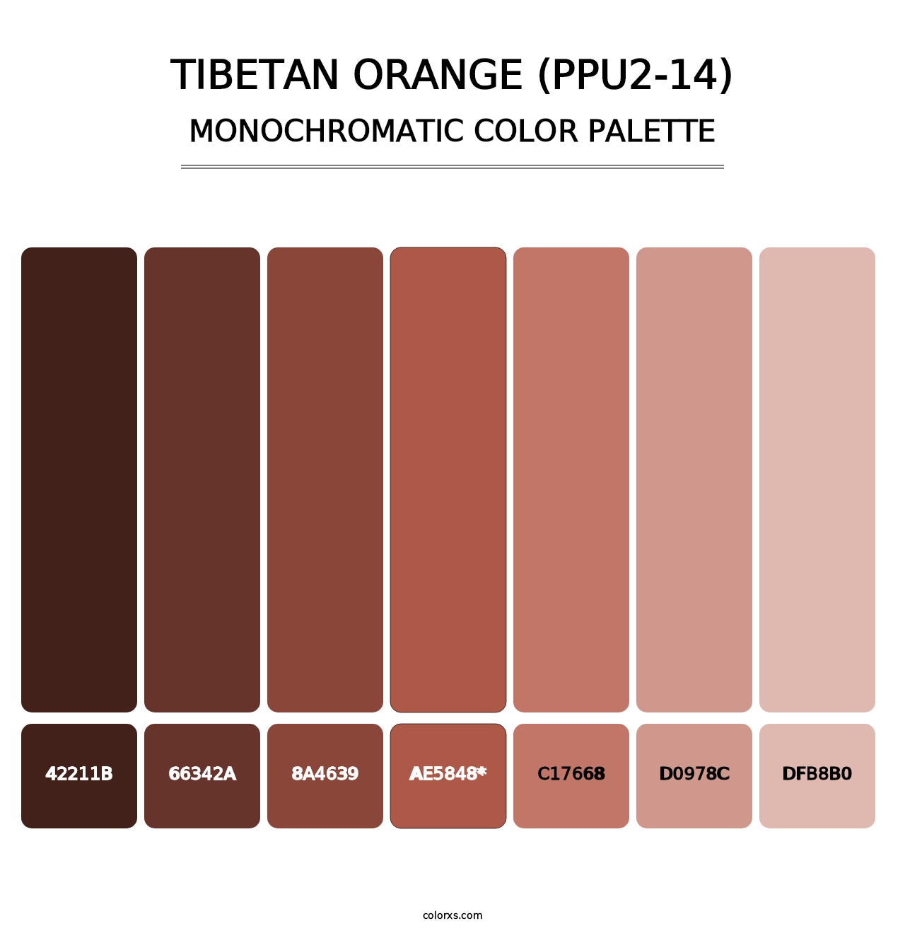 Tibetan Orange (PPU2-14) - Monochromatic Color Palette