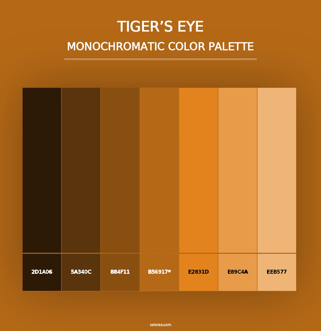 Tiger’s Eye - Monochromatic Color Palette