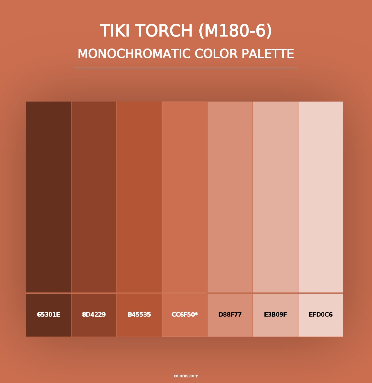 Tiki Torch (M180-6) - Monochromatic Color Palette