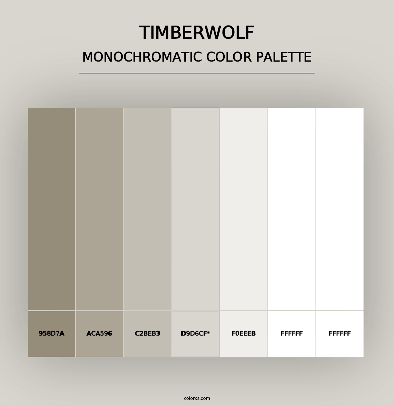 Timberwolf - Monochromatic Color Palette