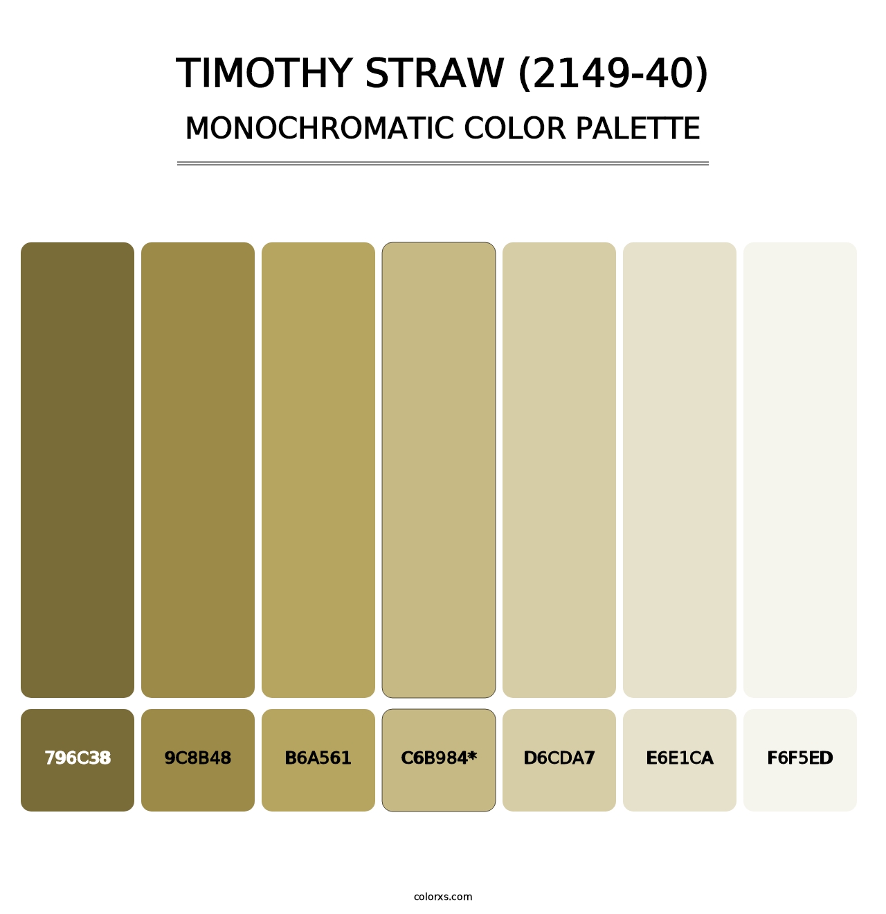 Timothy Straw (2149-40) - Monochromatic Color Palette