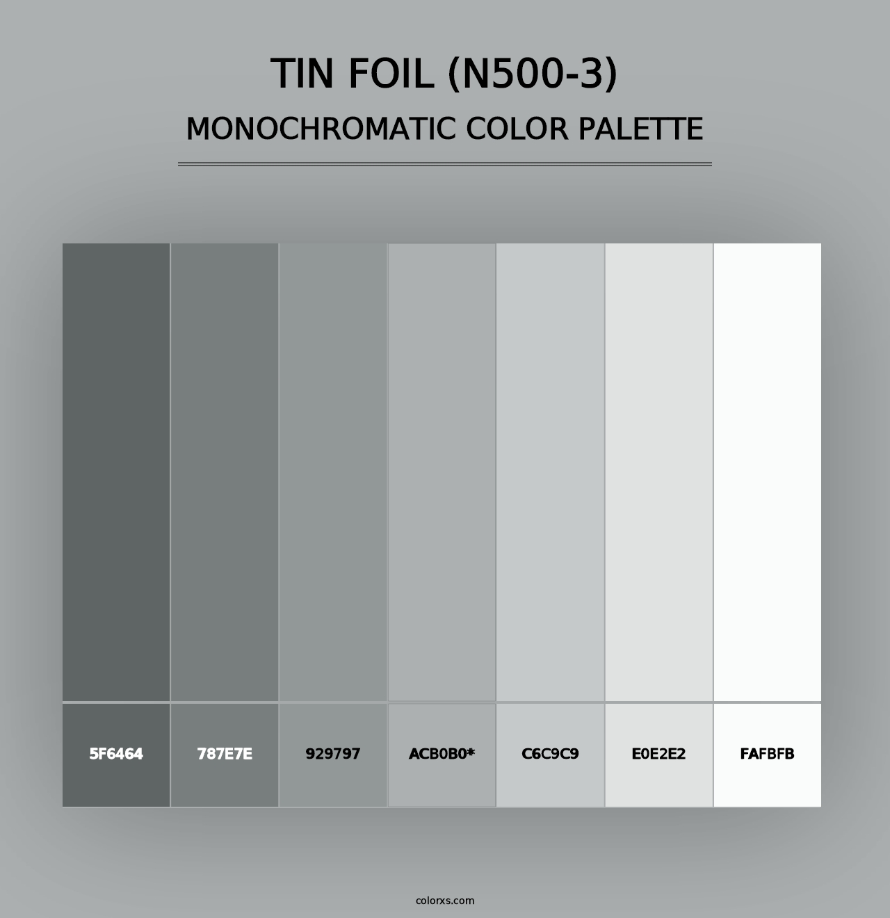 Tin Foil (N500-3) - Monochromatic Color Palette