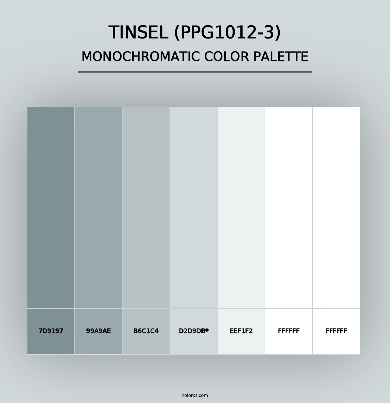 Tinsel (PPG1012-3) - Monochromatic Color Palette