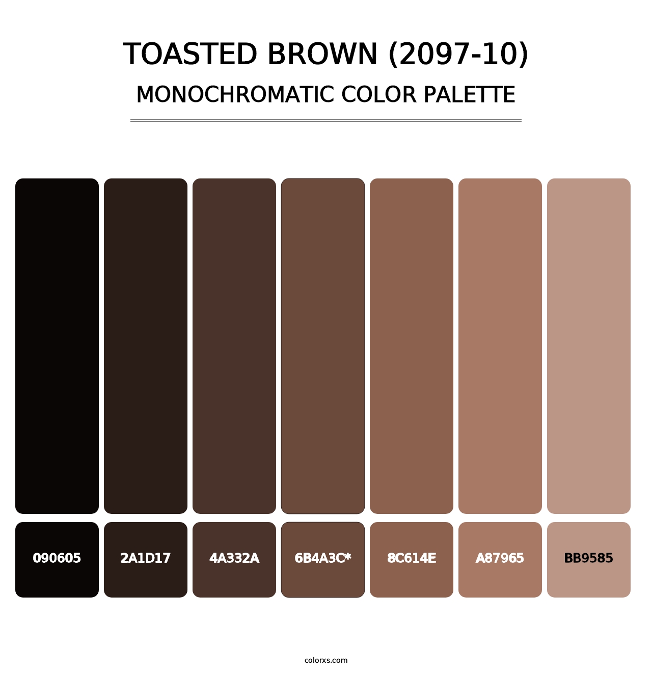 Toasted Brown (2097-10) - Monochromatic Color Palette