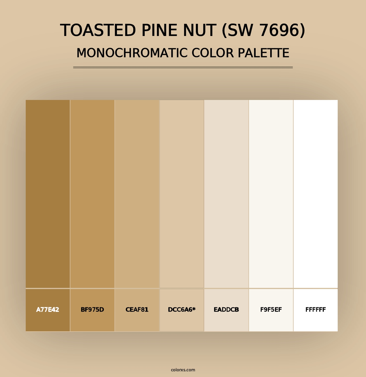 Toasted Pine Nut (SW 7696) - Monochromatic Color Palette