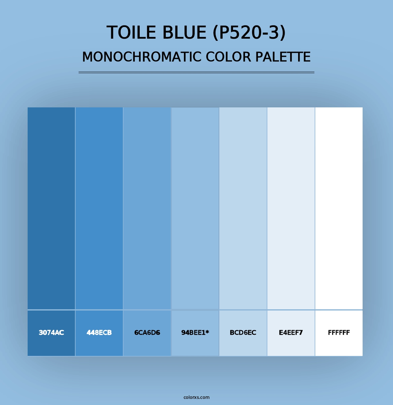 Toile Blue (P520-3) - Monochromatic Color Palette