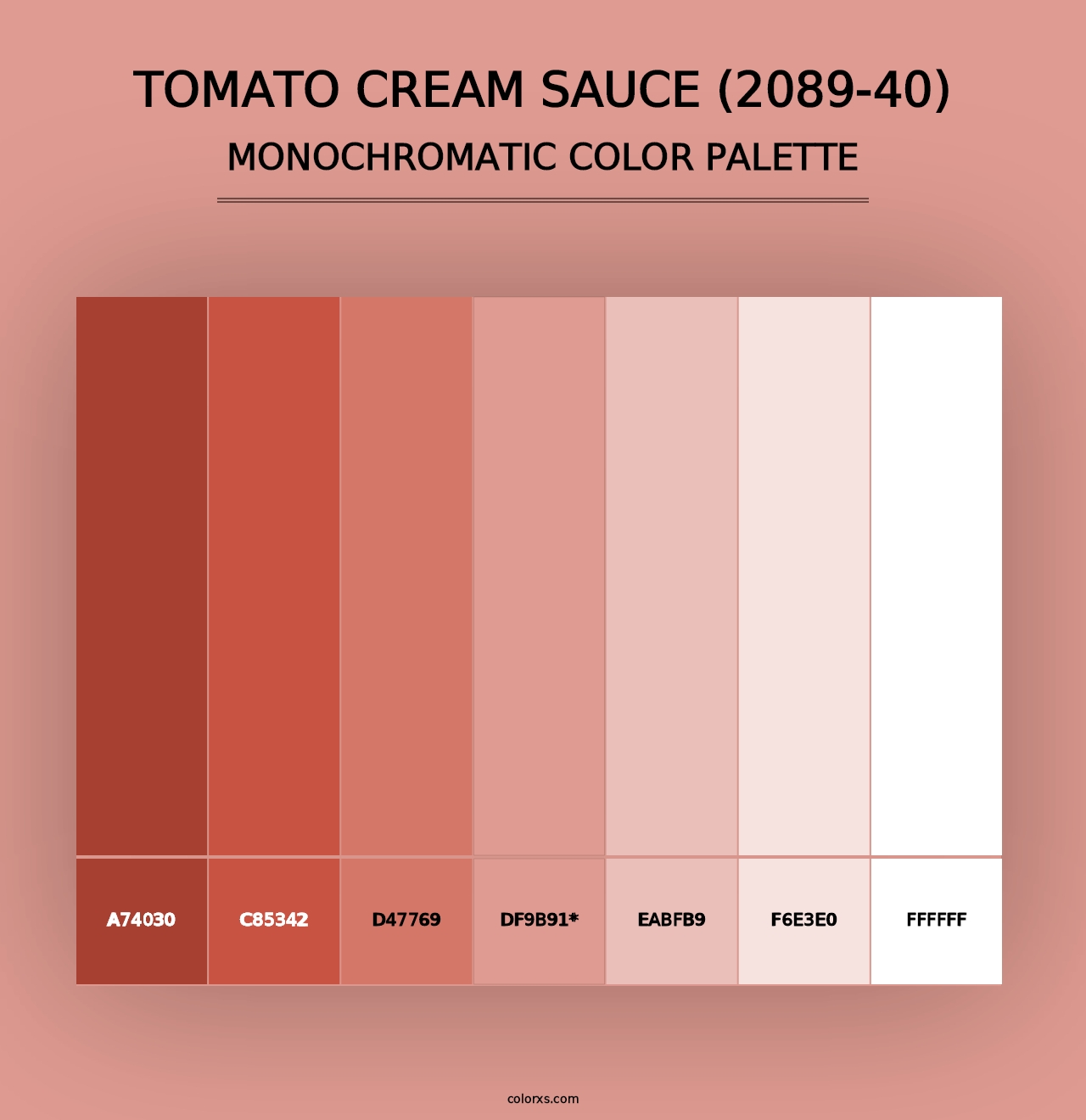 Tomato Cream Sauce (2089-40) - Monochromatic Color Palette