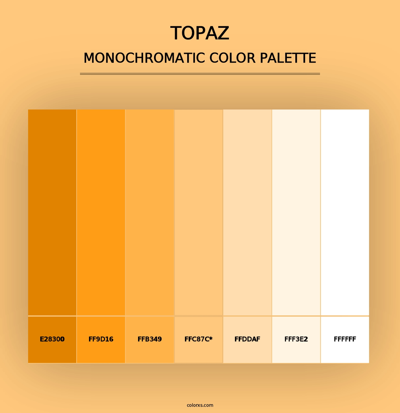 Topaz - Monochromatic Color Palette