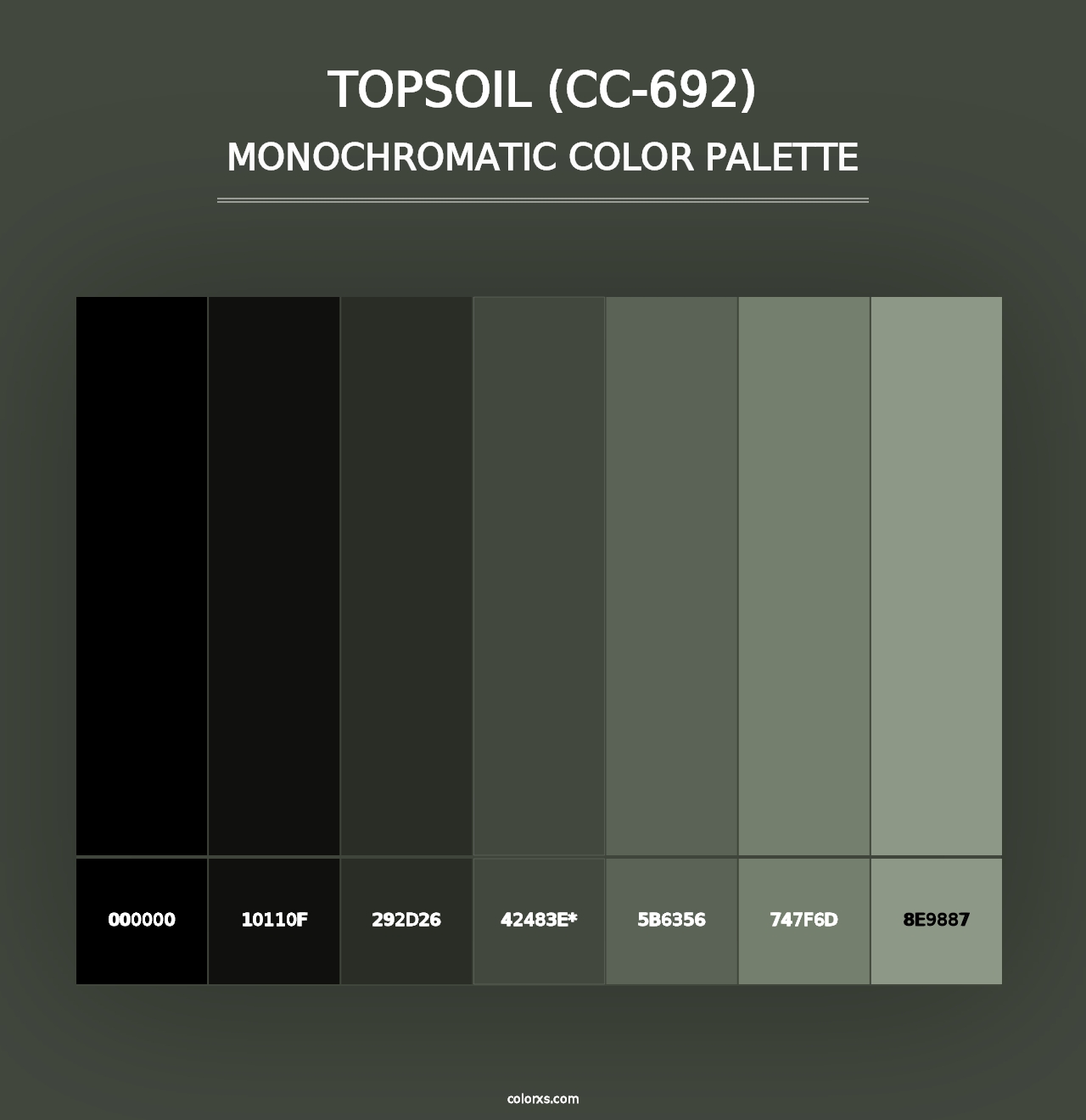 Topsoil (CC-692) - Monochromatic Color Palette