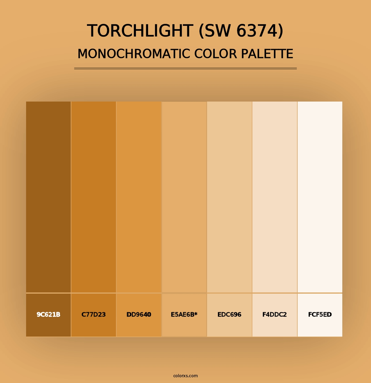 Torchlight (SW 6374) - Monochromatic Color Palette