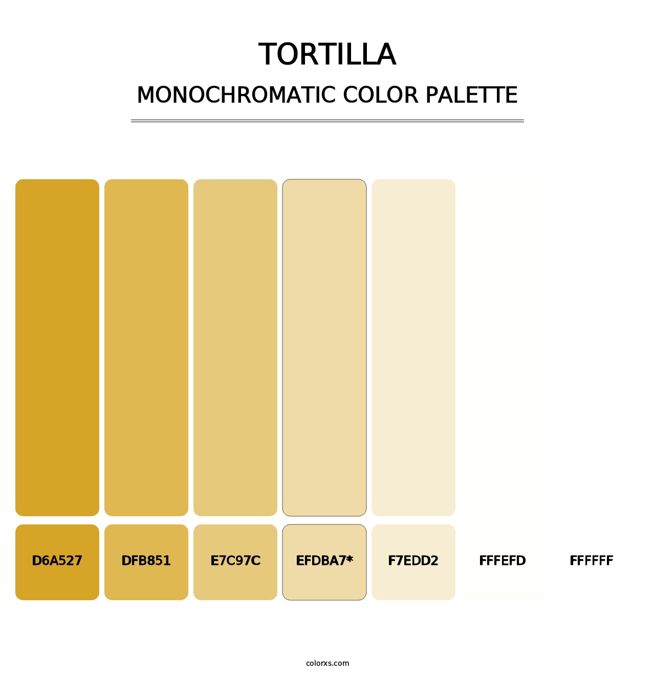 Tortilla - Monochromatic Color Palette