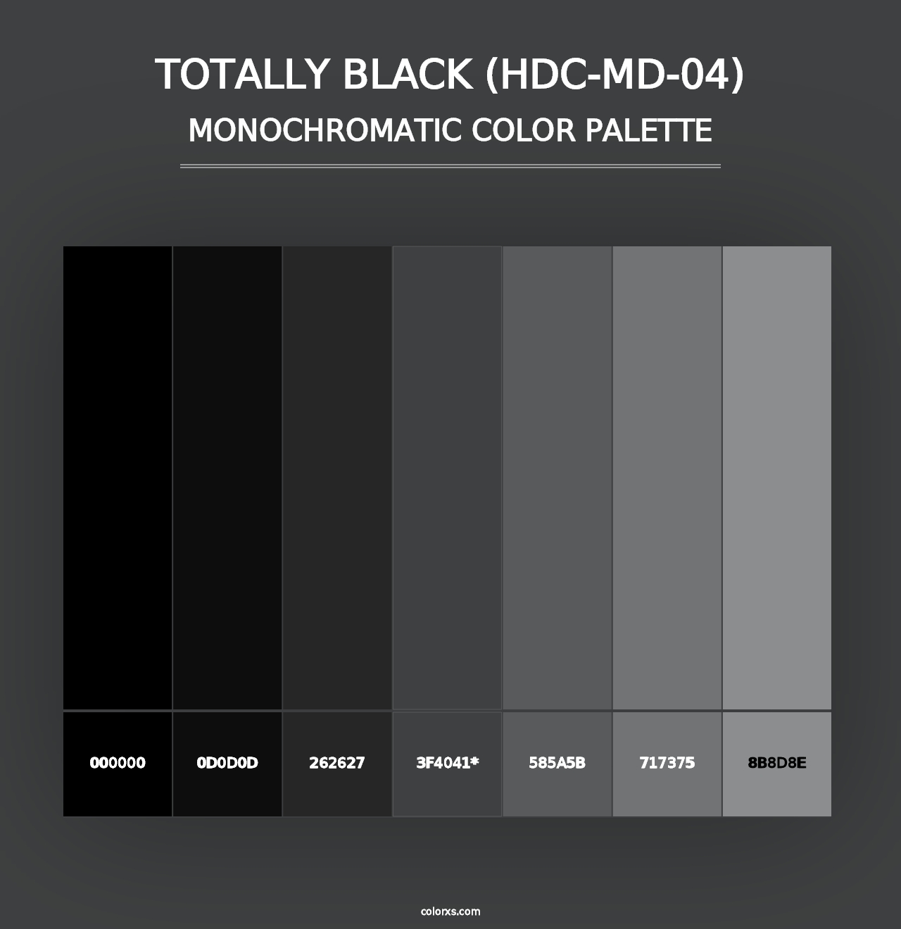 Totally Black (HDC-MD-04) - Monochromatic Color Palette