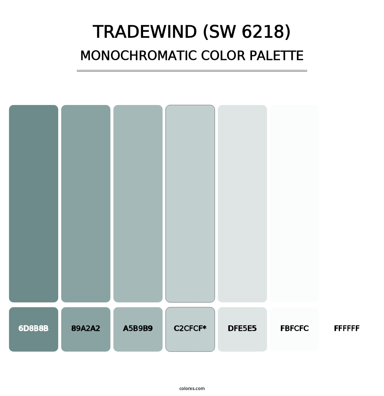 Tradewind (SW 6218) - Monochromatic Color Palette