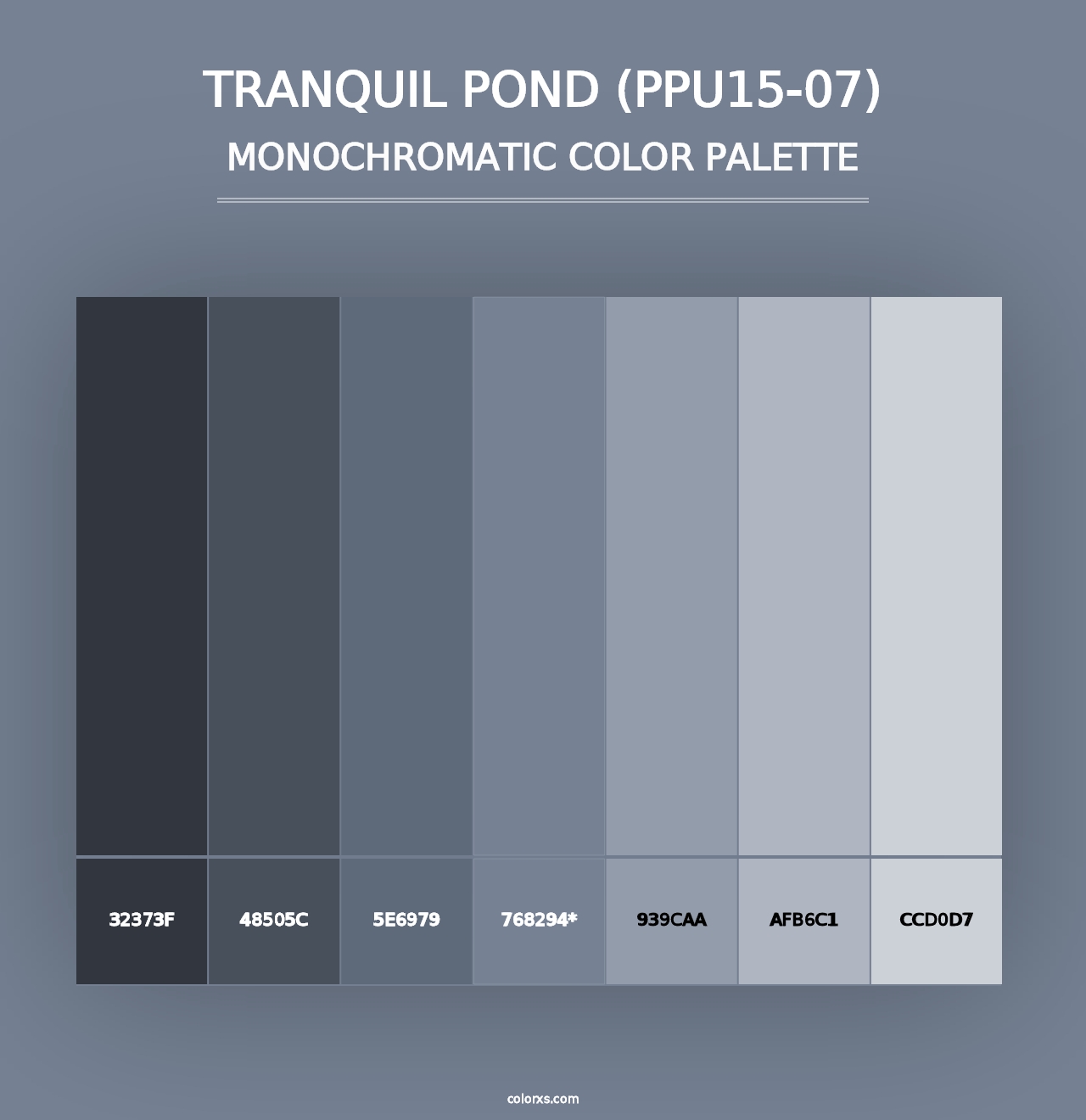 Tranquil Pond (PPU15-07) - Monochromatic Color Palette