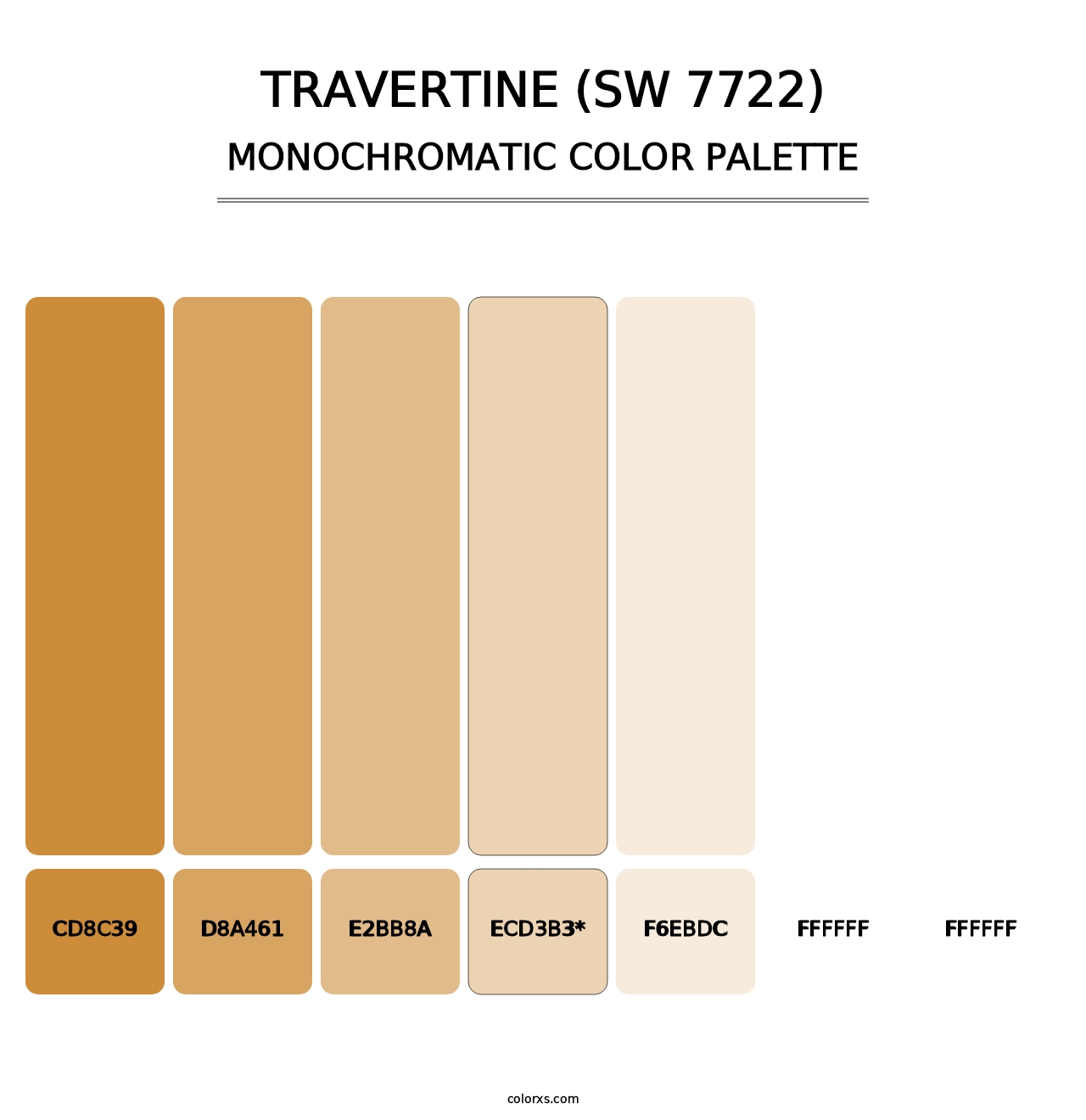 Travertine (SW 7722) - Monochromatic Color Palette