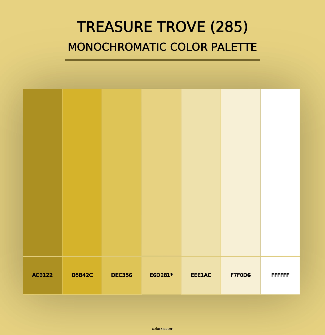 Treasure Trove (285) - Monochromatic Color Palette