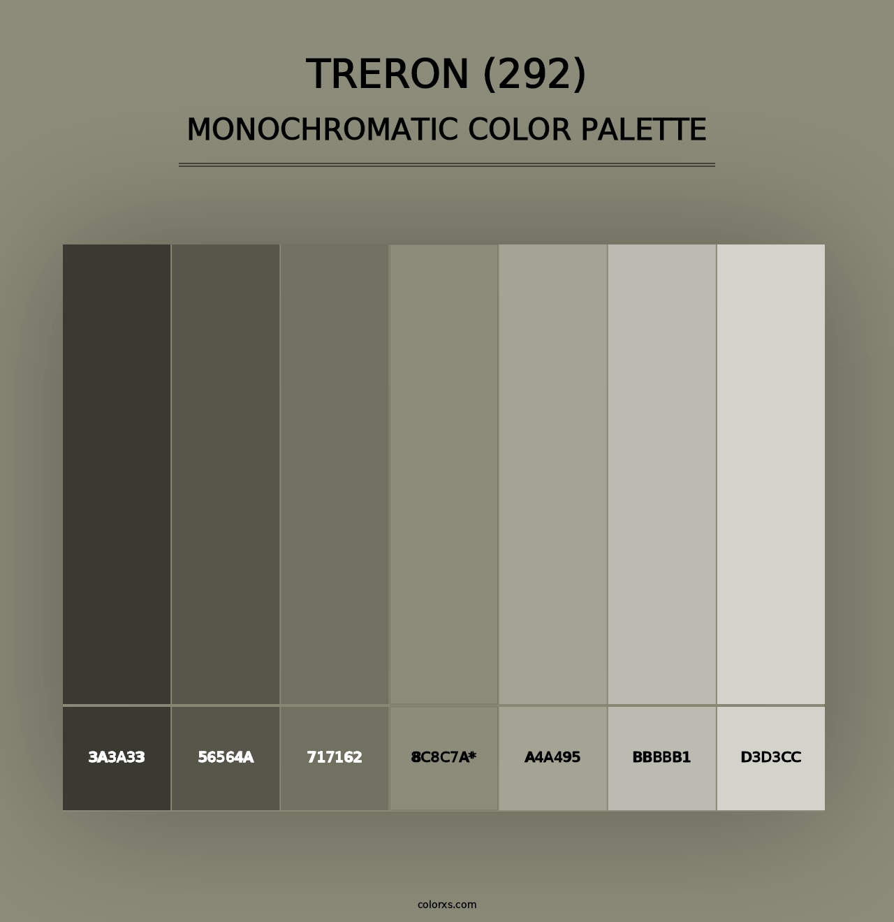 Treron (292) - Monochromatic Color Palette