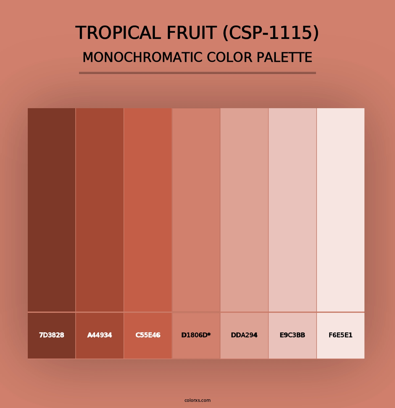 Tropical Fruit (CSP-1115) - Monochromatic Color Palette