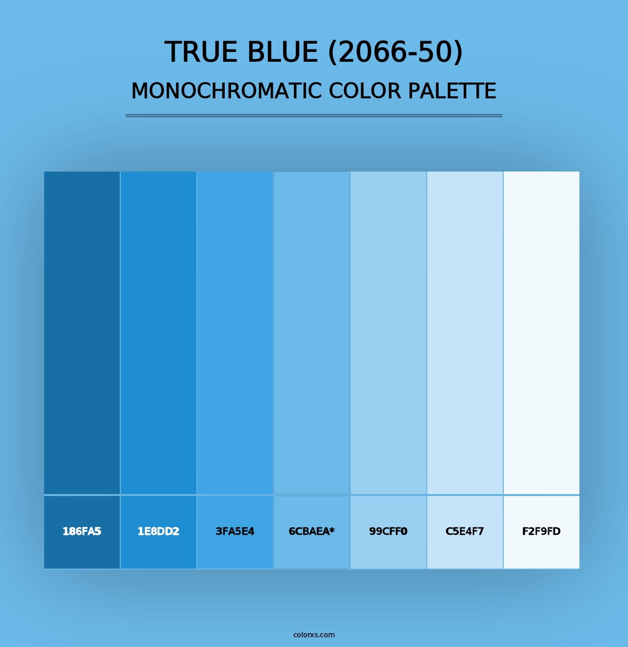 True Blue (2066-50) - Monochromatic Color Palette