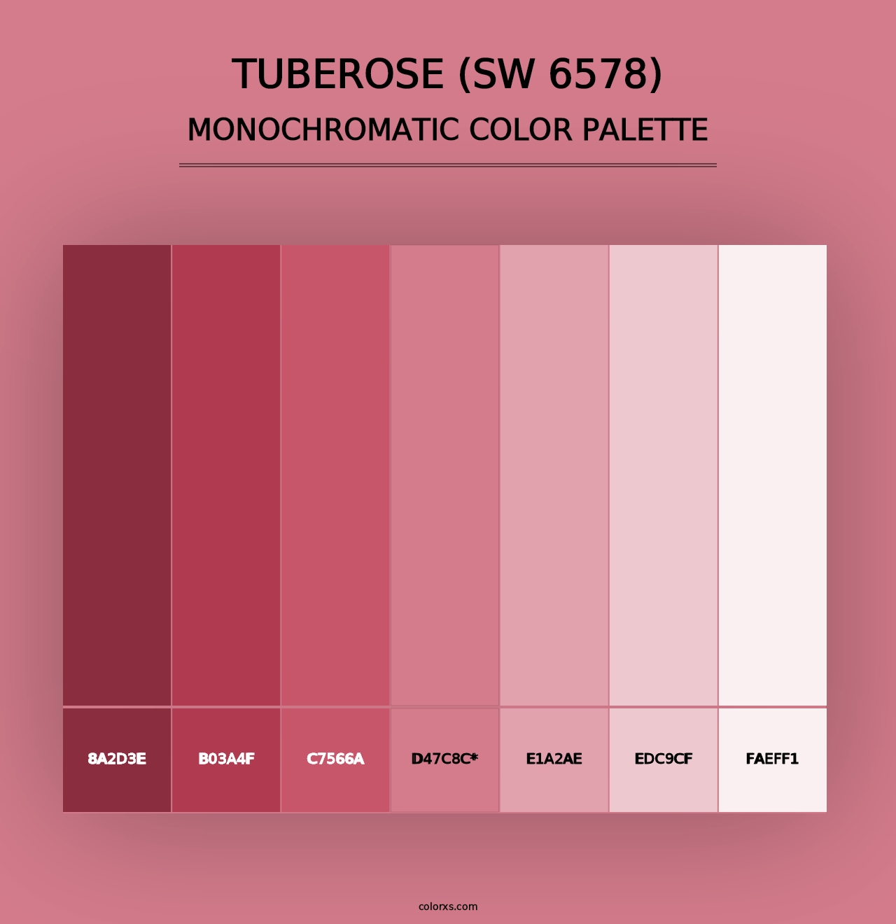 Tuberose (SW 6578) - Monochromatic Color Palette