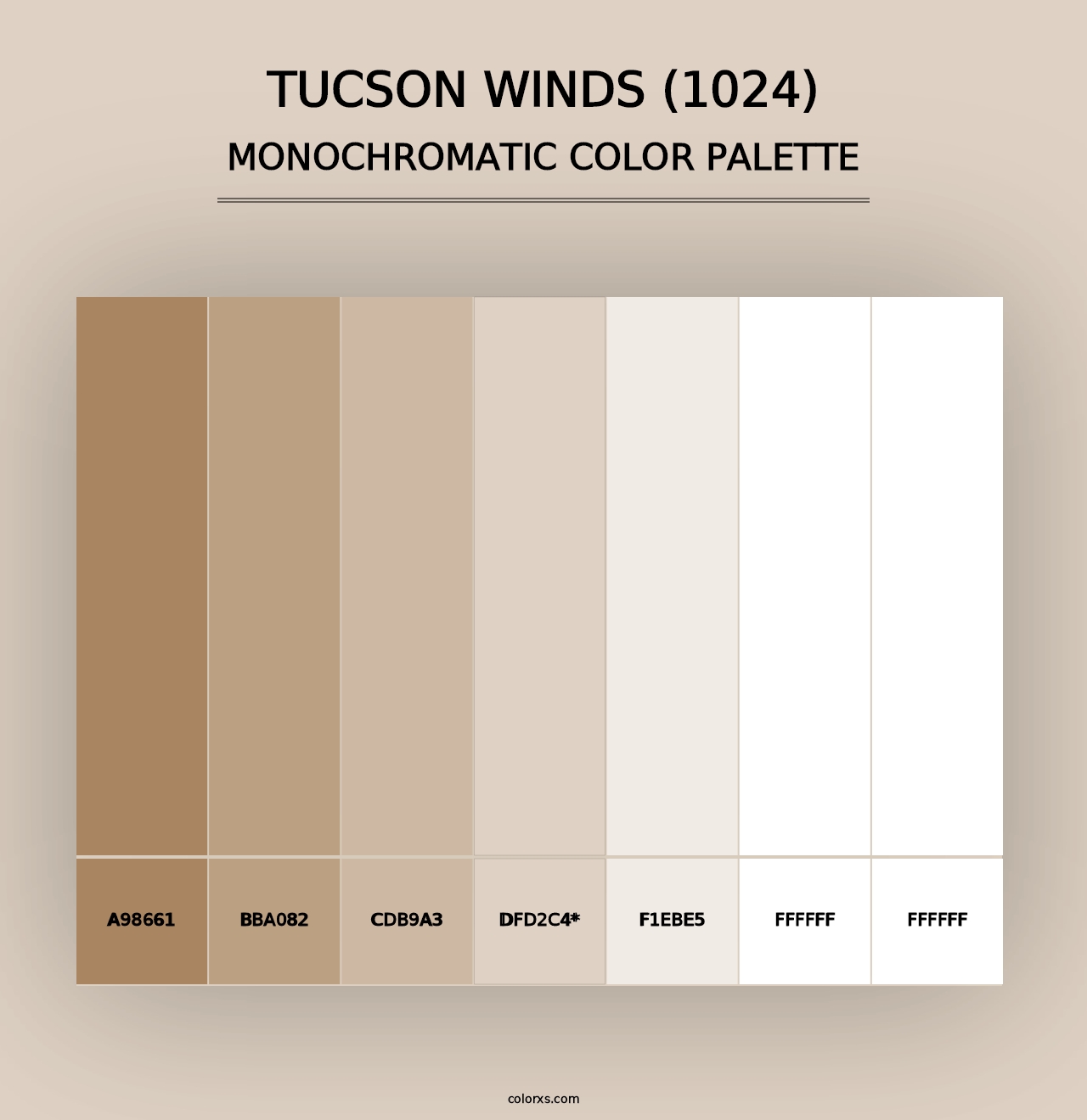 Tucson Winds (1024) - Monochromatic Color Palette