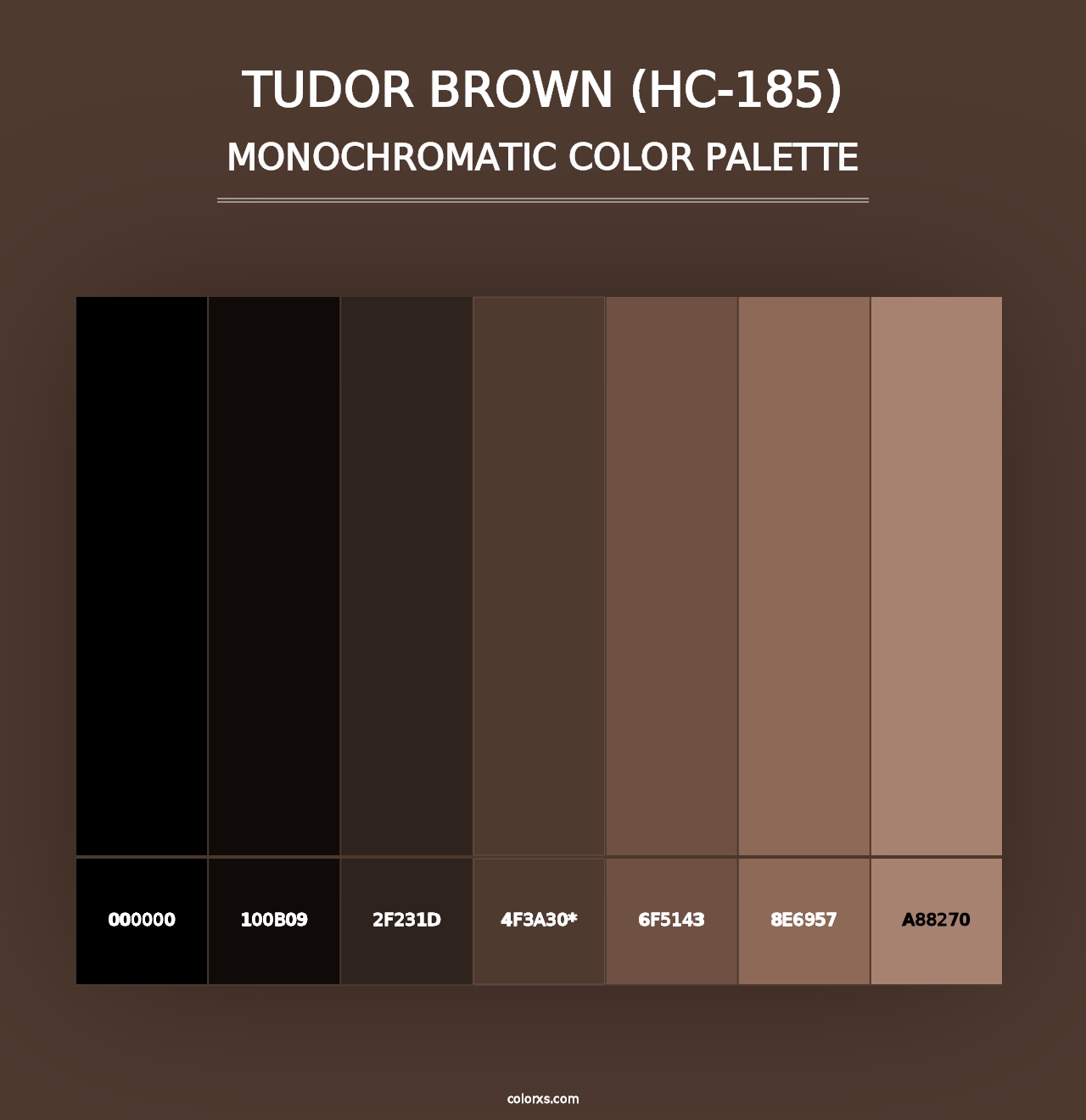 Tudor Brown (HC-185) - Monochromatic Color Palette