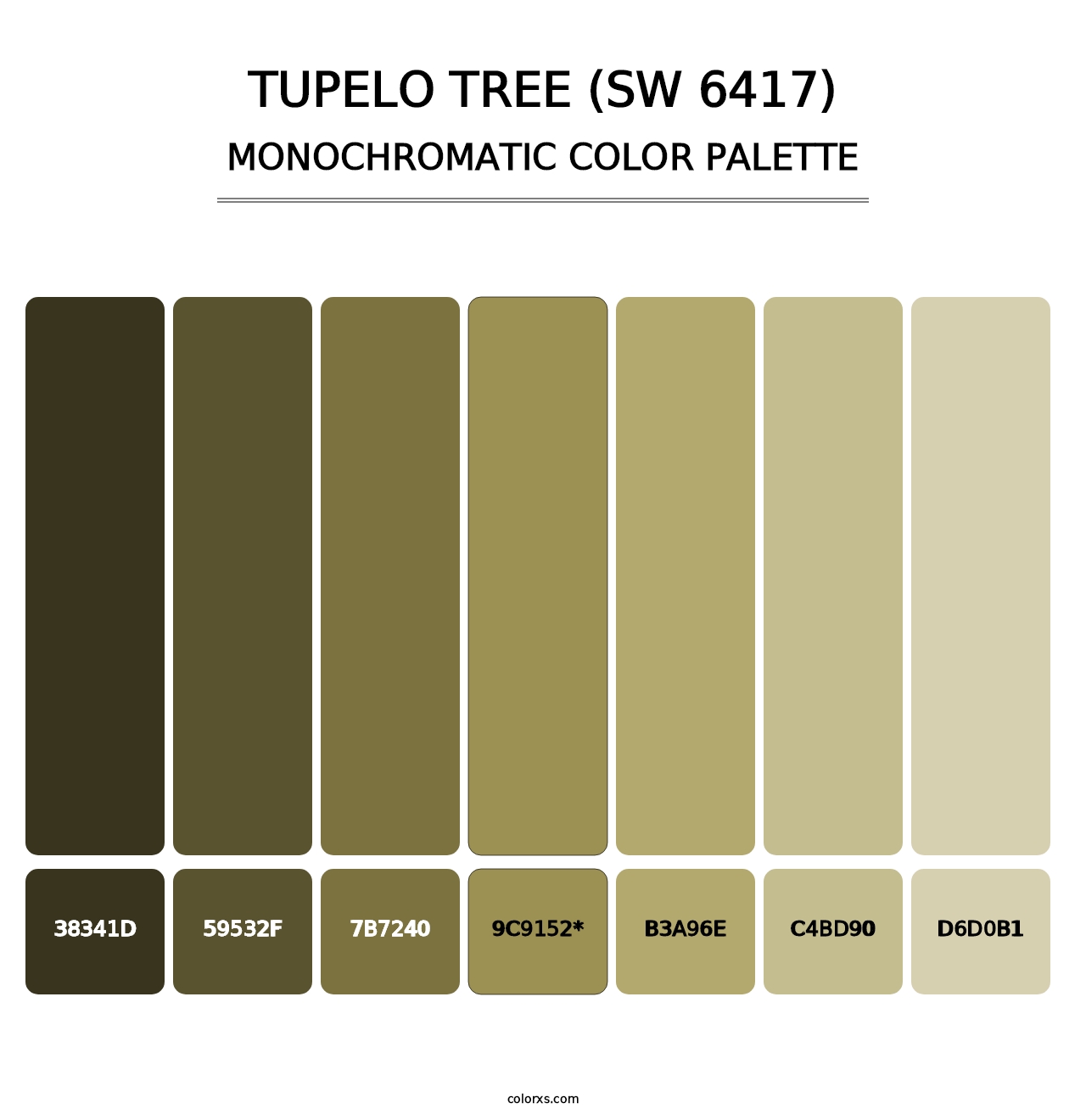 Tupelo Tree (SW 6417) - Monochromatic Color Palette