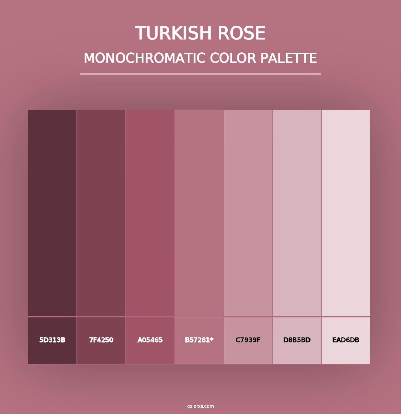 Turkish Rose - Monochromatic Color Palette