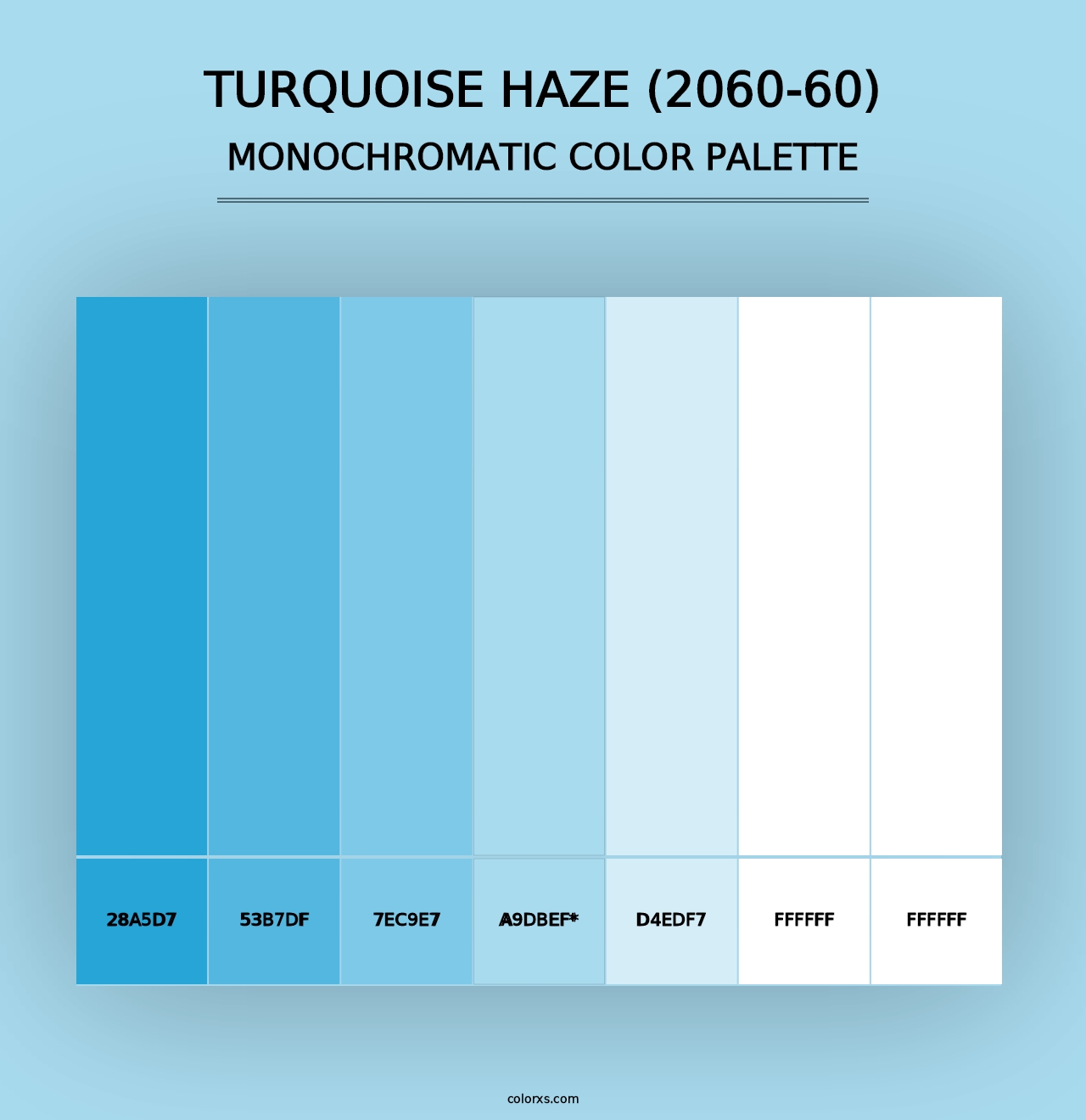 Turquoise Haze (2060-60) - Monochromatic Color Palette