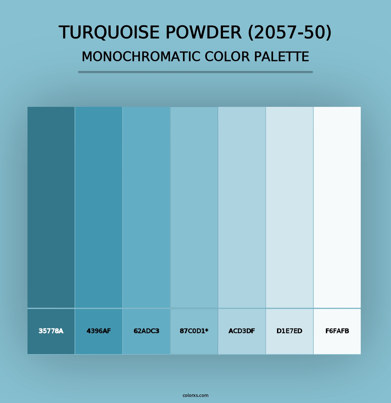 Turquoise Powder (2057-50) - Monochromatic Color Palette