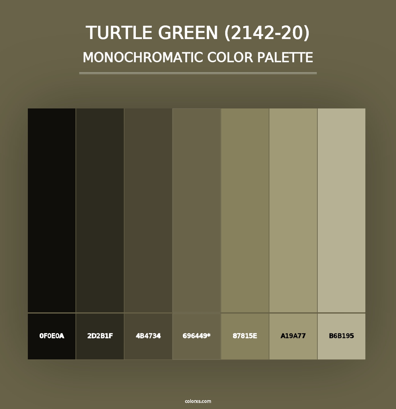 Turtle Green (2142-20) - Monochromatic Color Palette