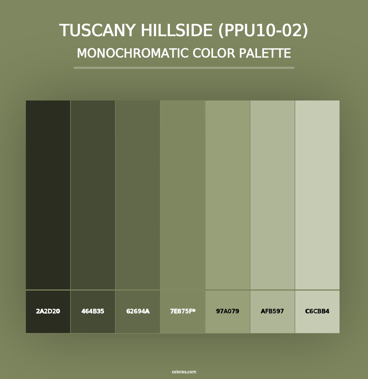 Tuscany Hillside (PPU10-02) - Monochromatic Color Palette