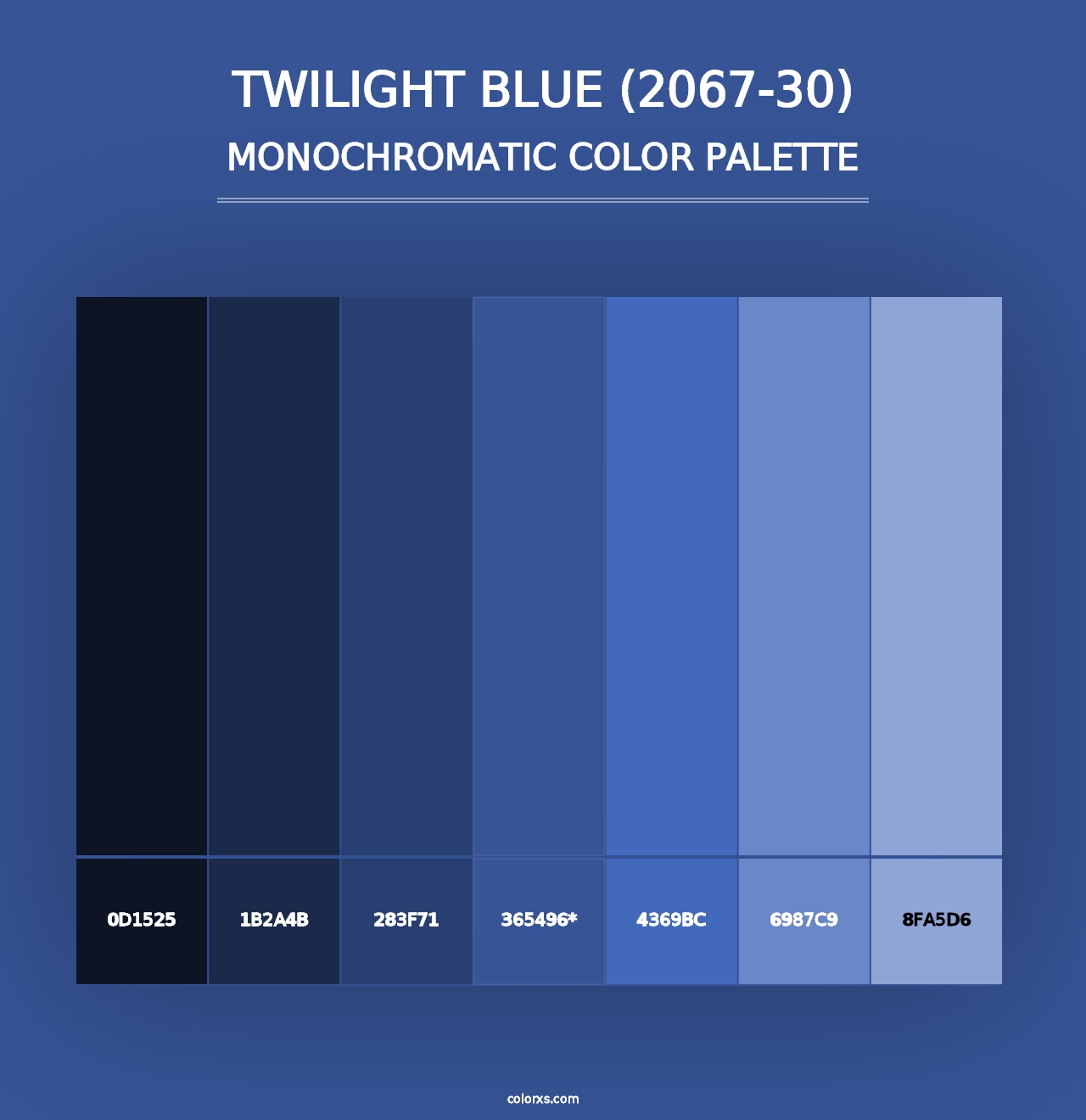 Twilight Blue (2067-30) - Monochromatic Color Palette