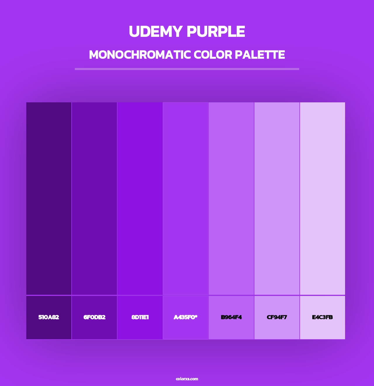 Udemy Purple - Monochromatic Color Palette