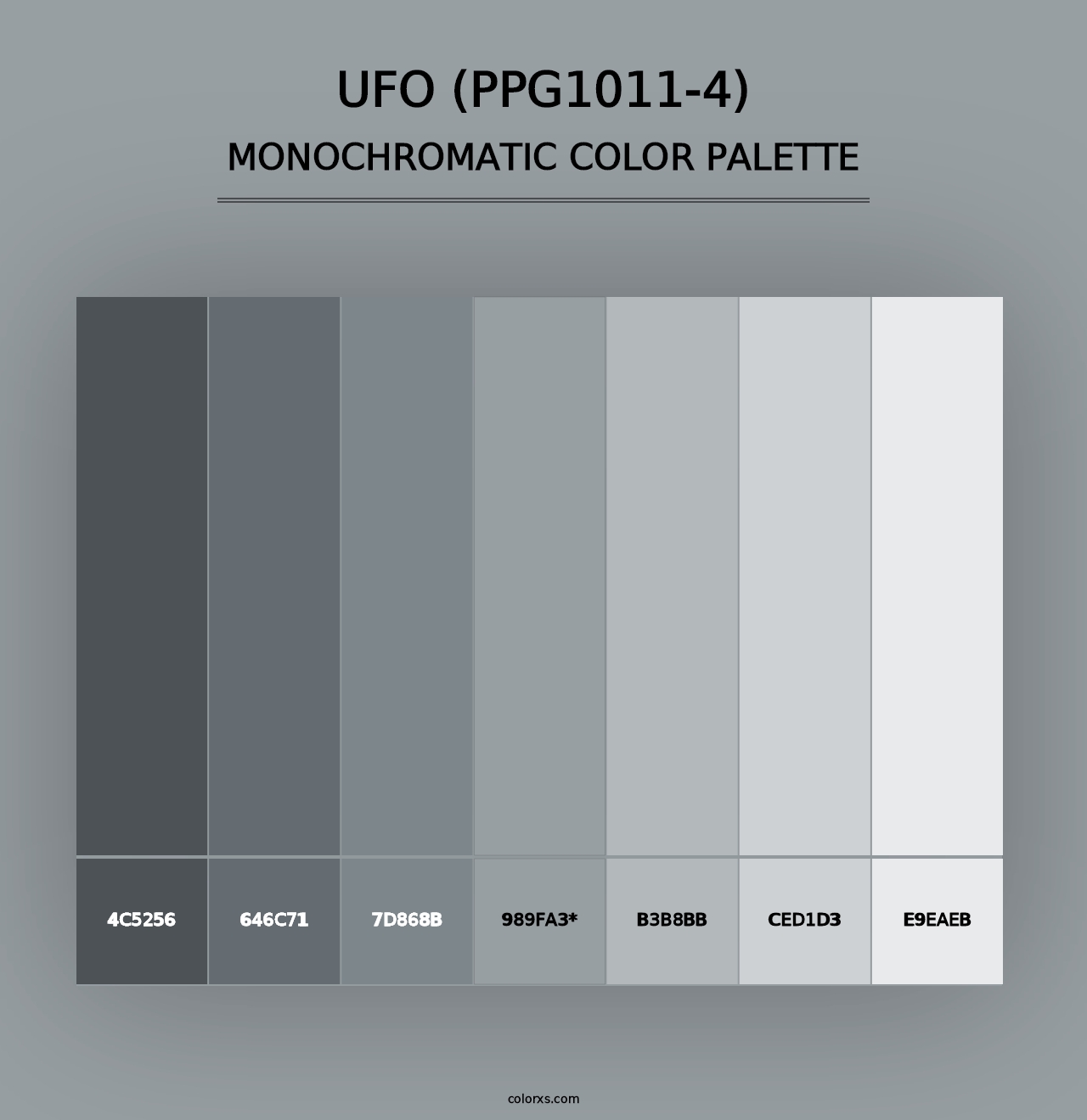 UFO (PPG1011-4) - Monochromatic Color Palette