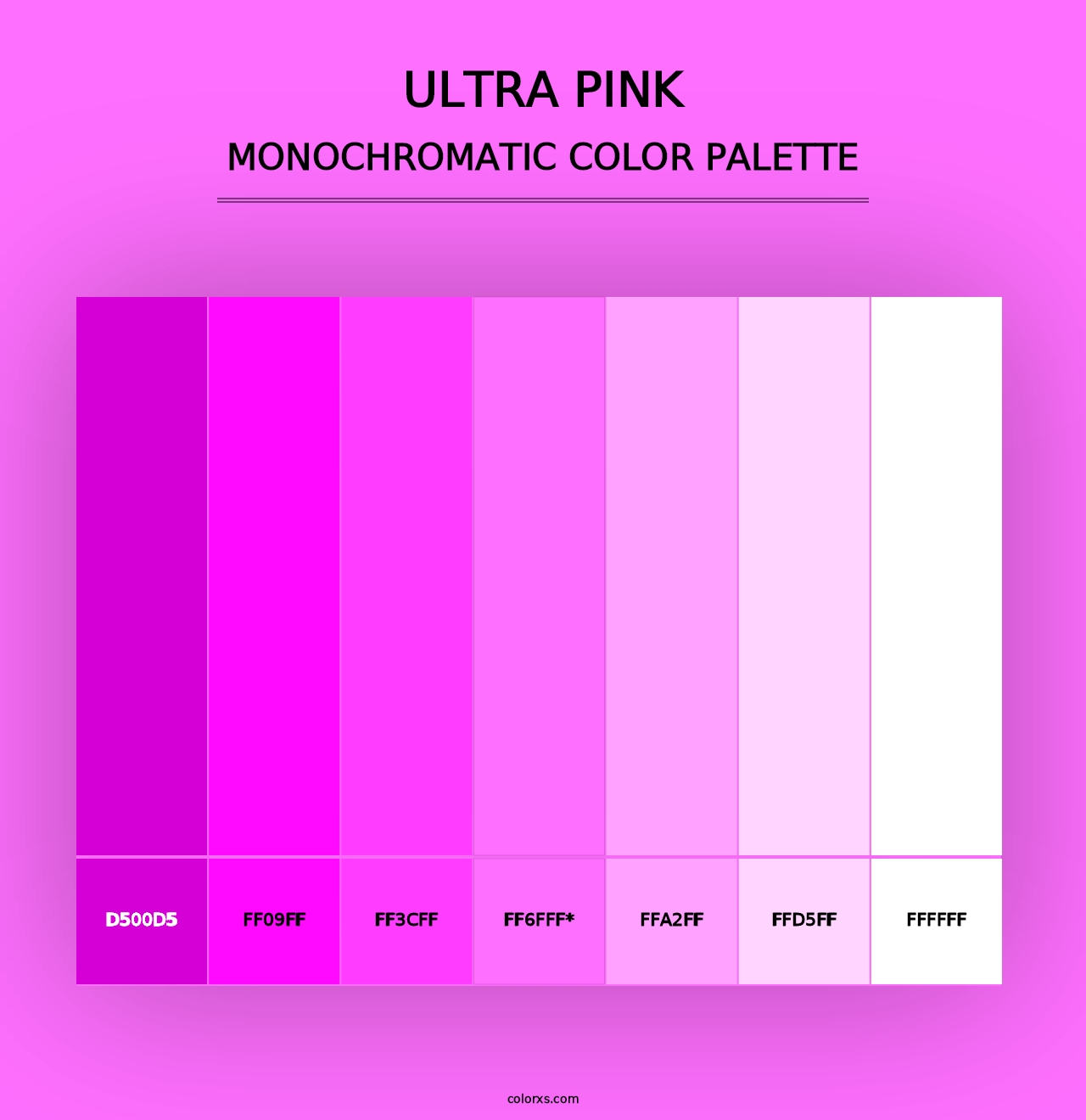 Ultra Pink - Monochromatic Color Palette