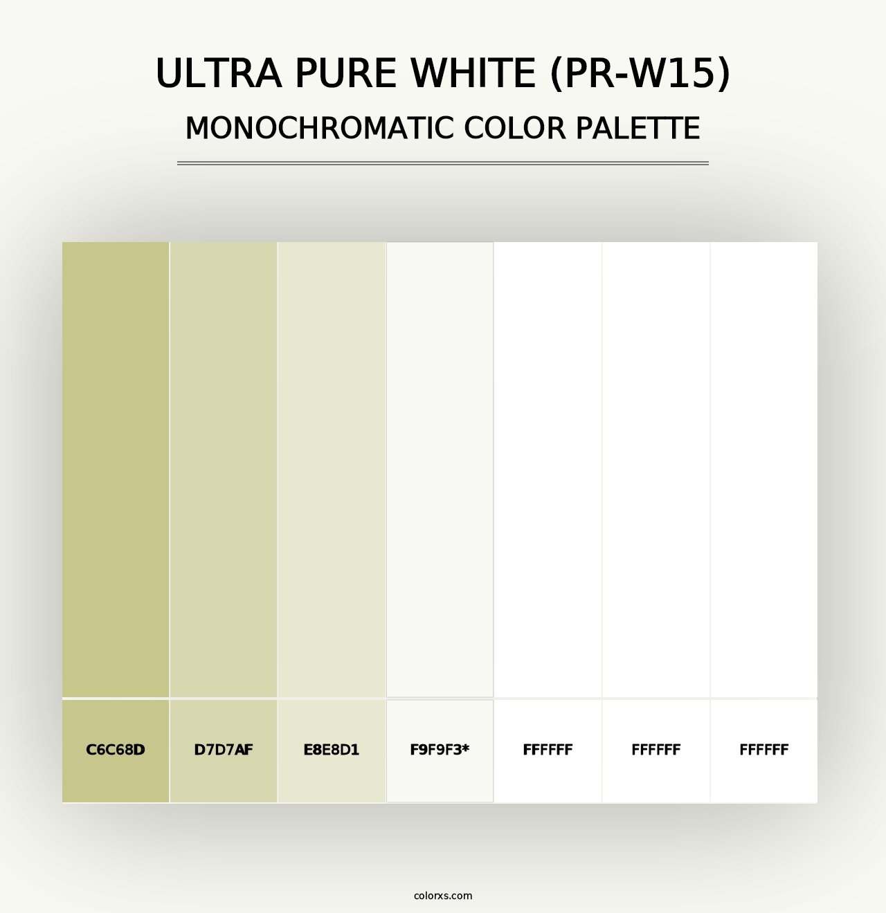 Ultra Pure White (PR-W15) - Monochromatic Color Palette