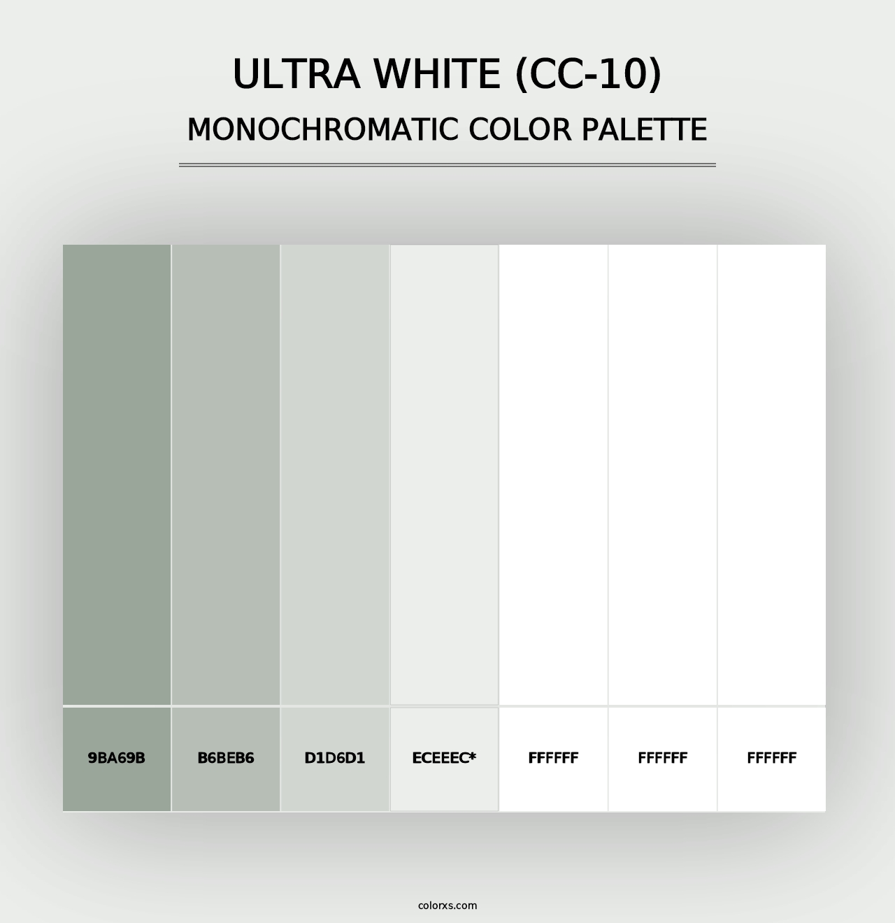 Ultra White (CC-10) - Monochromatic Color Palette