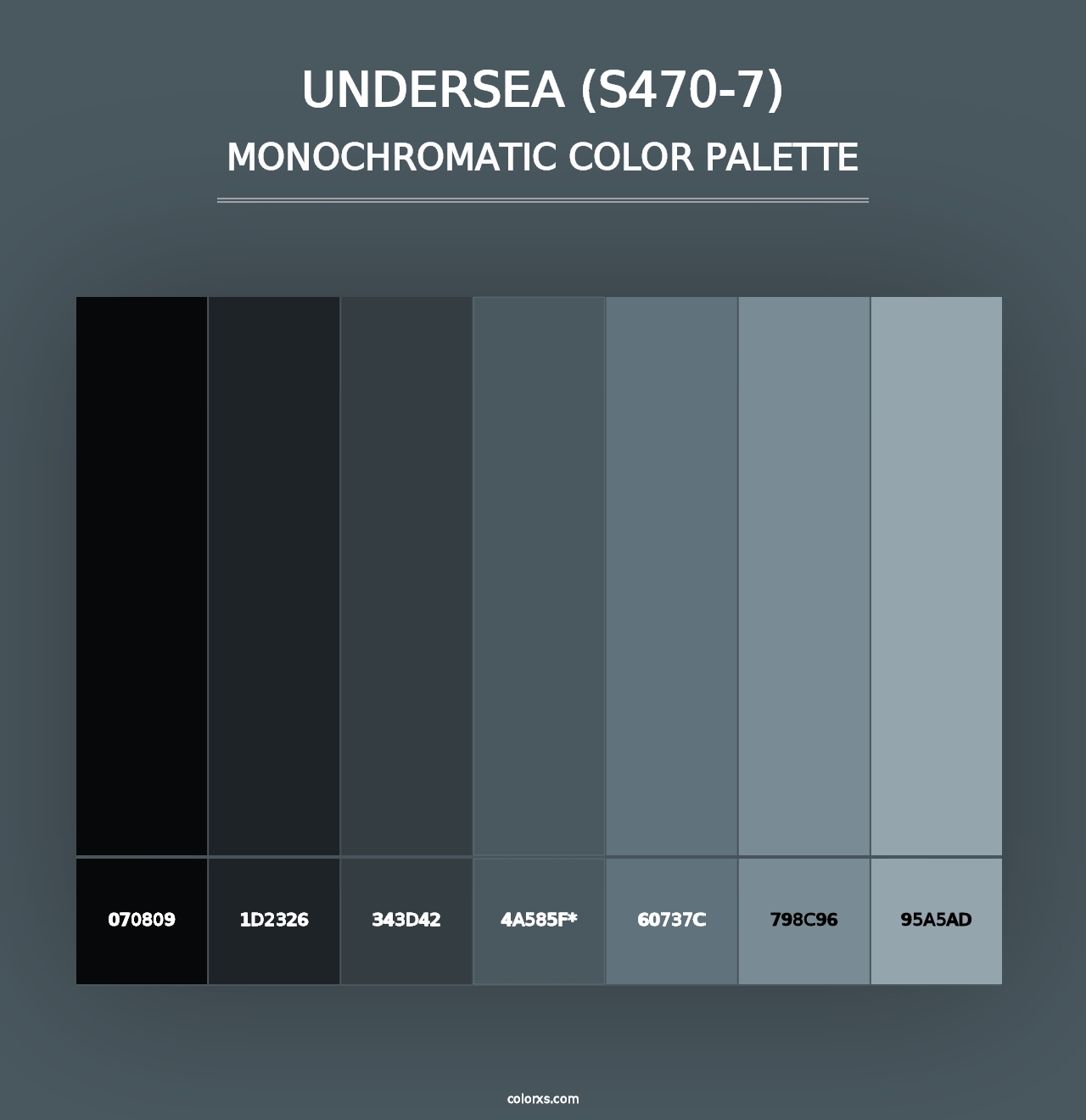 Undersea (S470-7) - Monochromatic Color Palette