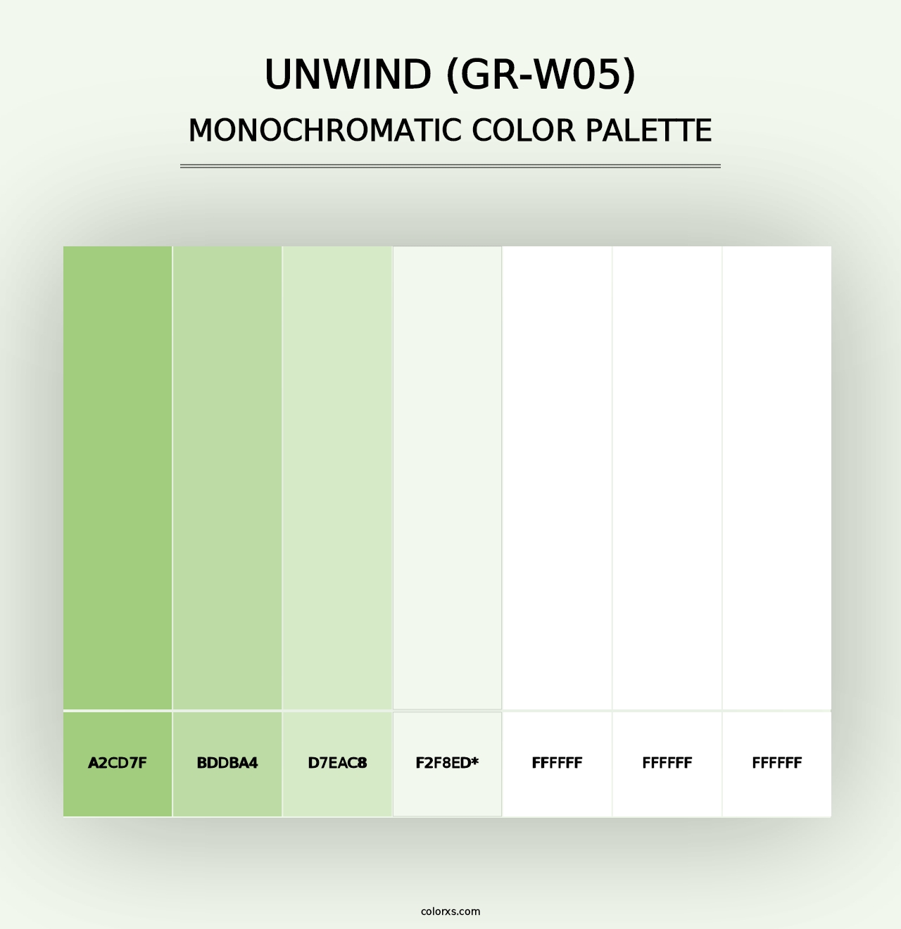 Unwind (GR-W05) - Monochromatic Color Palette