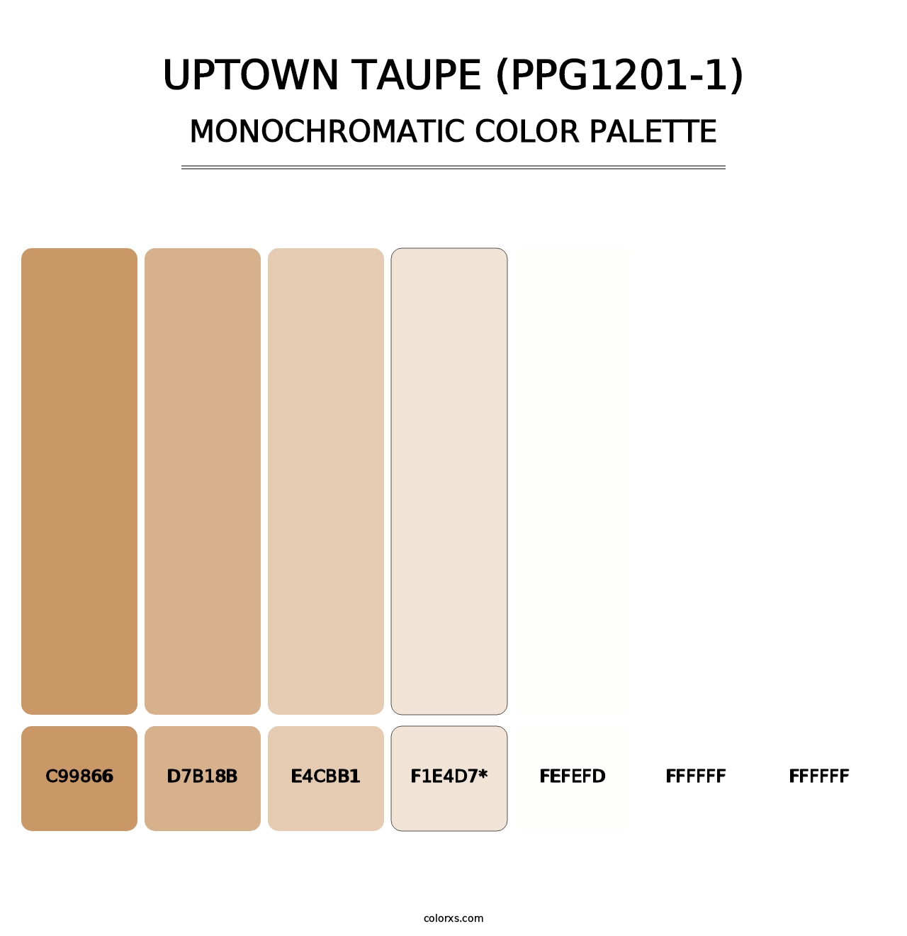 Uptown Taupe (PPG1201-1) - Monochromatic Color Palette