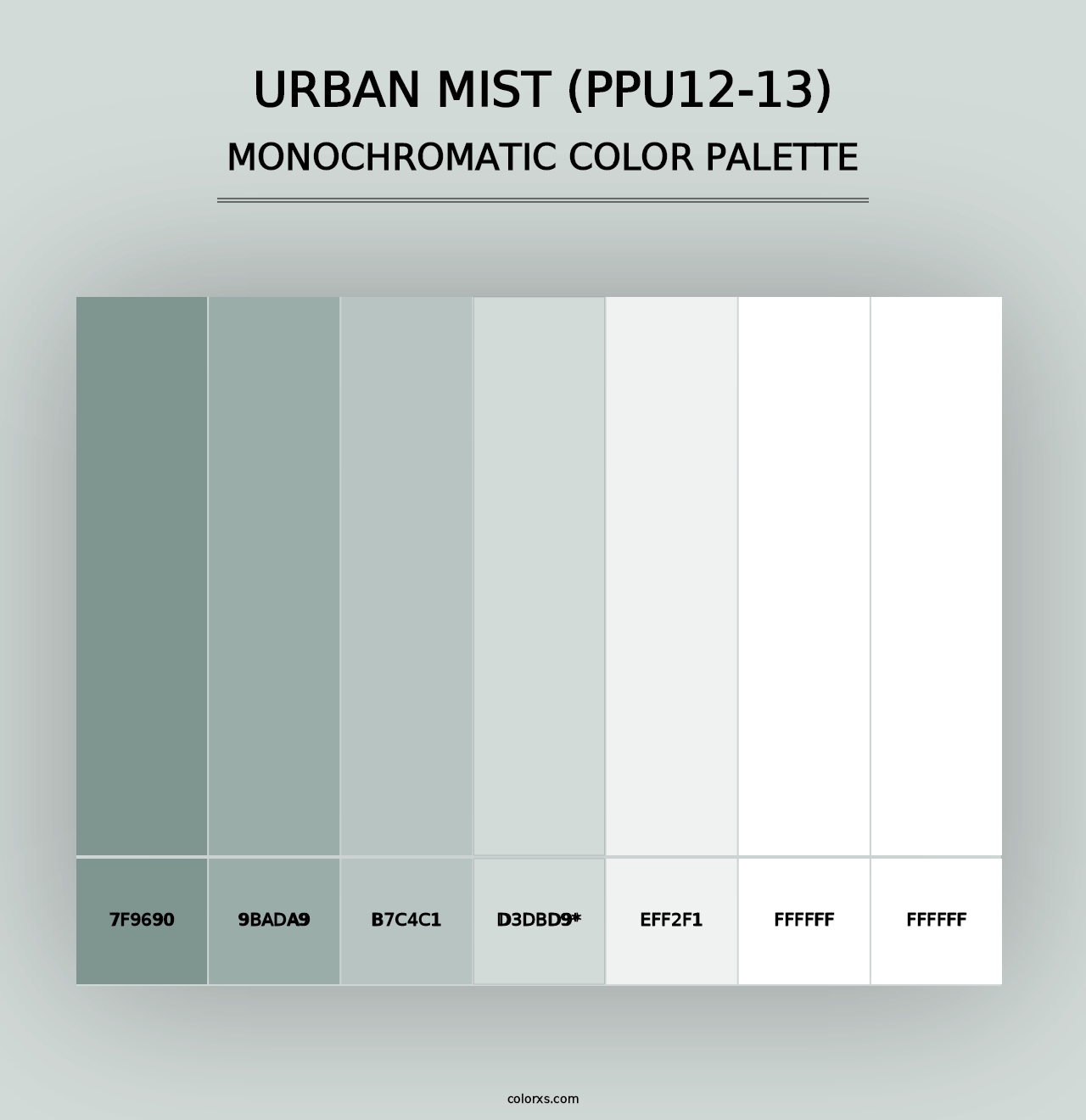 Urban Mist (PPU12-13) - Monochromatic Color Palette