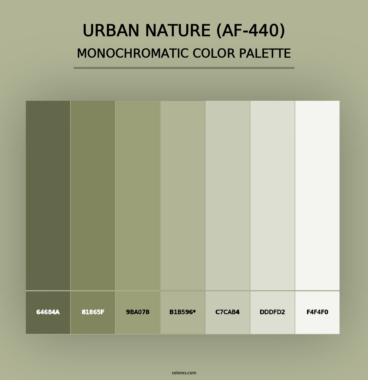 Urban Nature (AF-440) - Monochromatic Color Palette