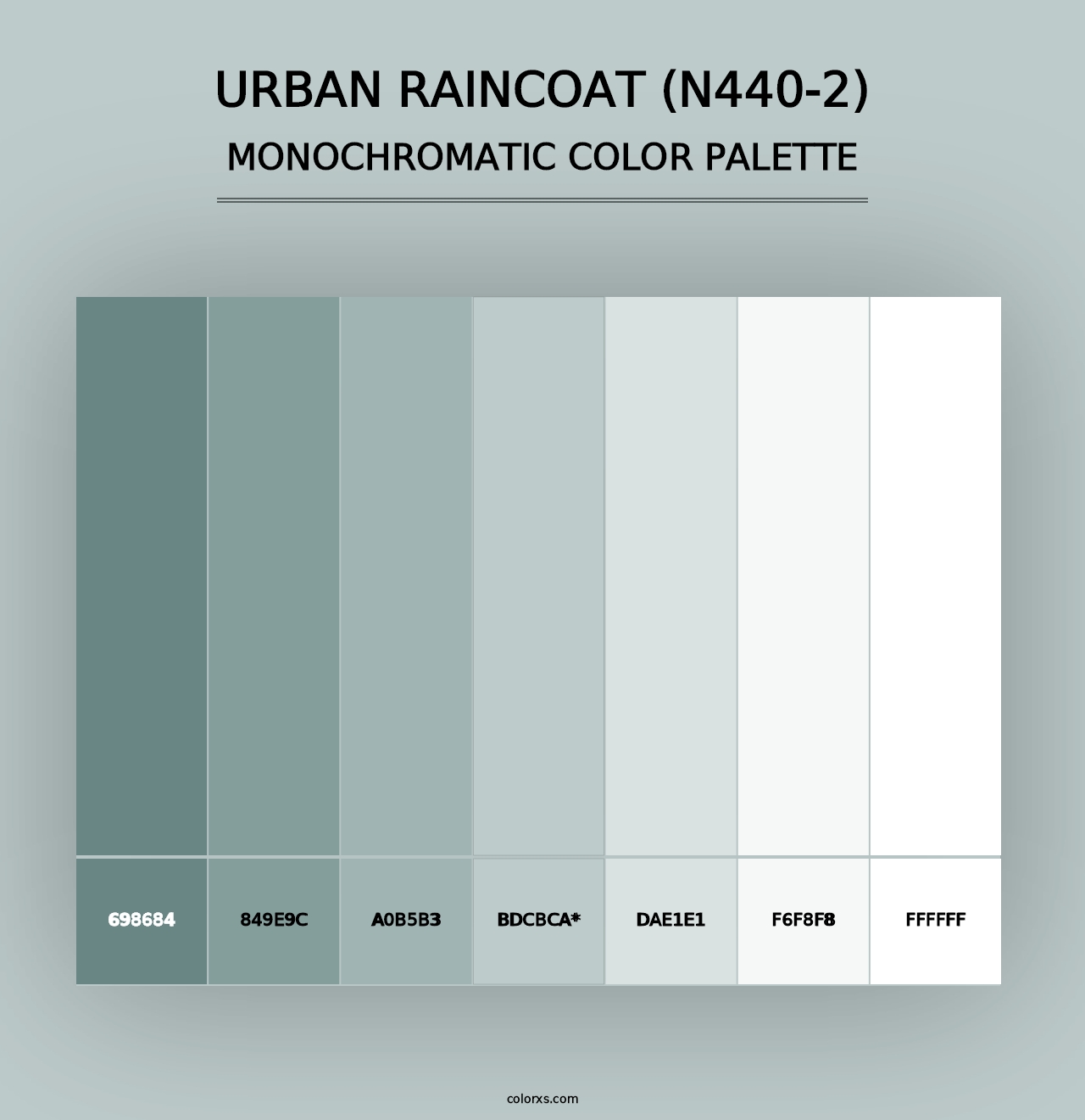 Urban Raincoat (N440-2) - Monochromatic Color Palette